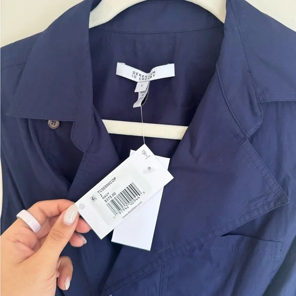 Derek Lam 10 Crosby Navy Sleeveless Shirt Dress – Size 2 – NWT Collared Button - Picture 3 of 5
